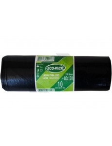 Conj. 10 Saco Para Lixo 240L Preto Reforçado 115X130Cm